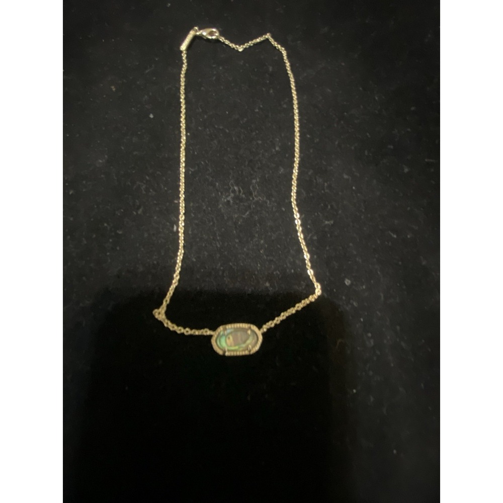Kendra Scott Elisa Gold Tone Necklace with Abalone Shell